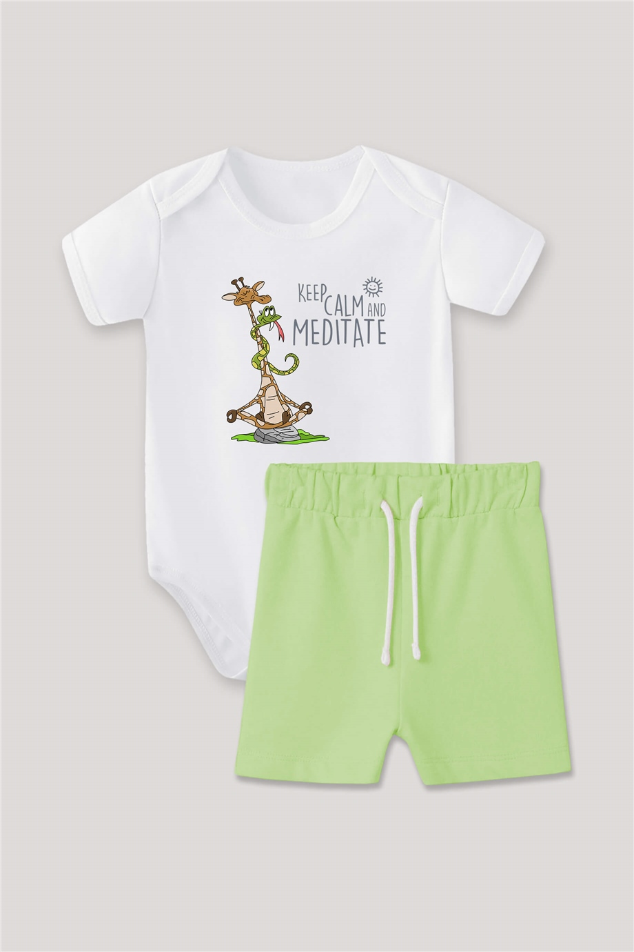 Keep Calm and Meditate Bebek Body Takım
