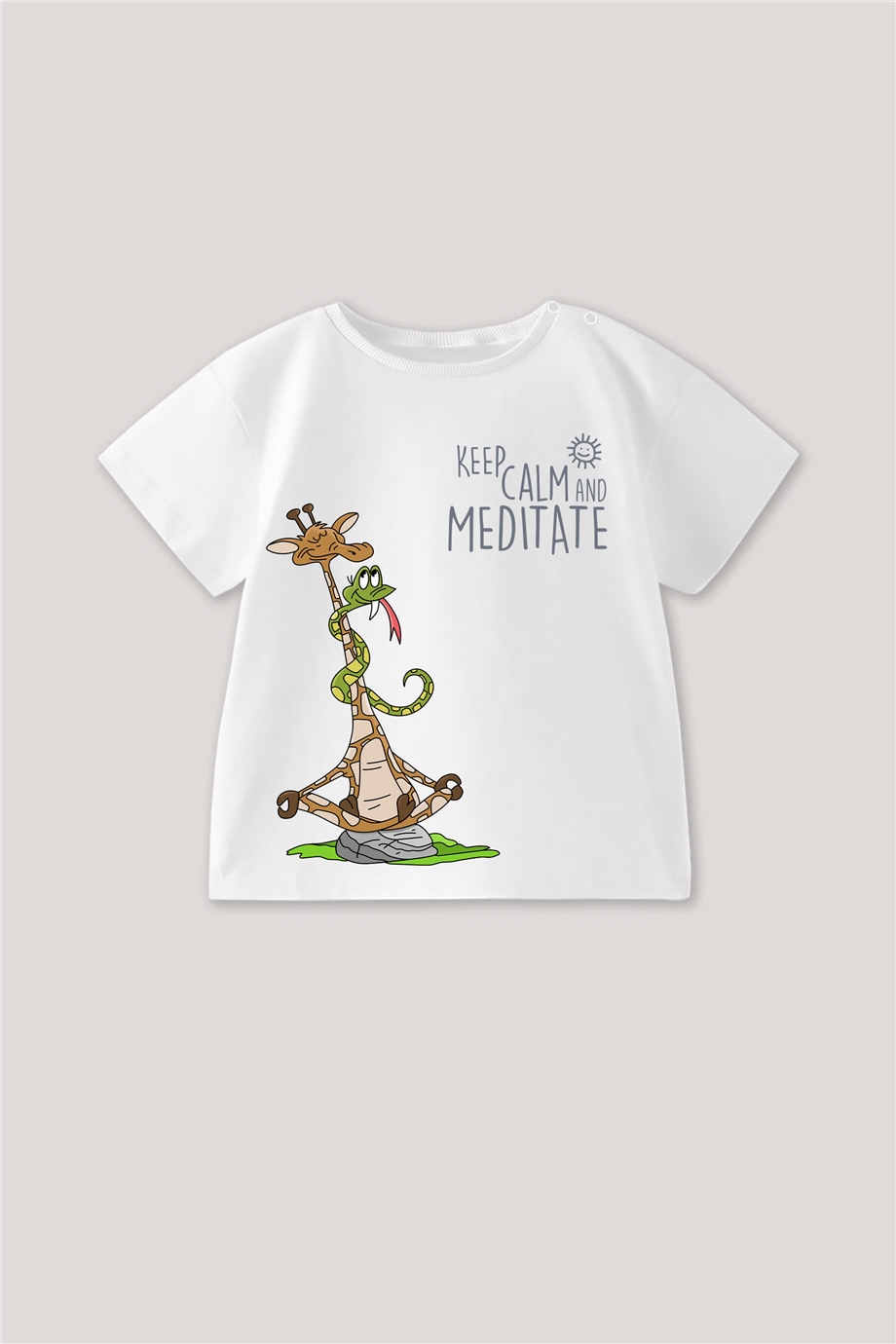 Keep Calm and Meditate Bebek Tişört