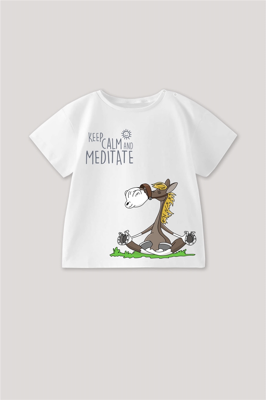 Keep Calm and Meditate Bebek Tişört