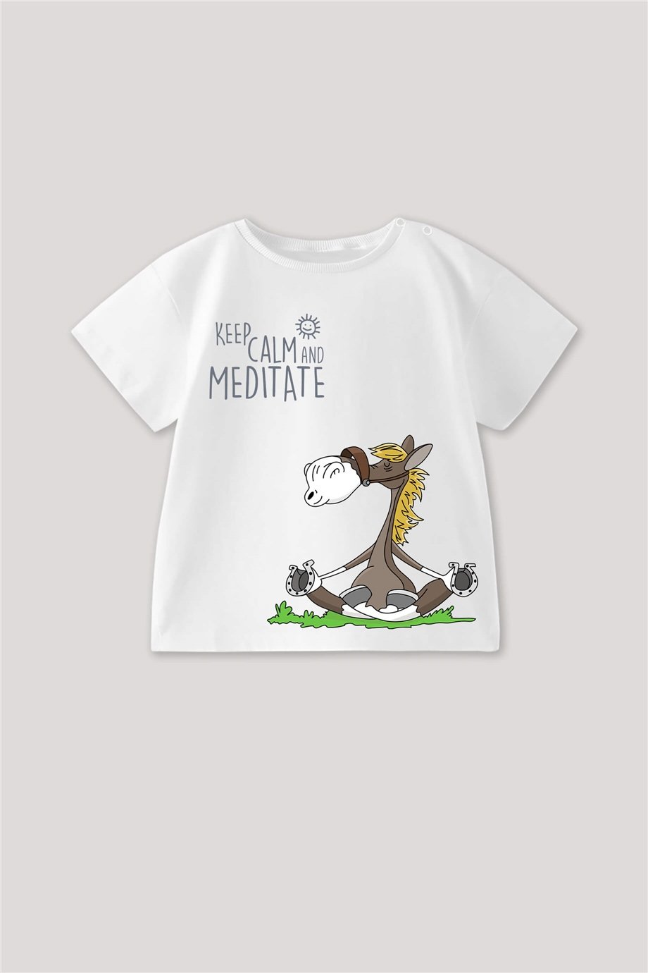 Keep Calm and Meditate Bebek Tişört