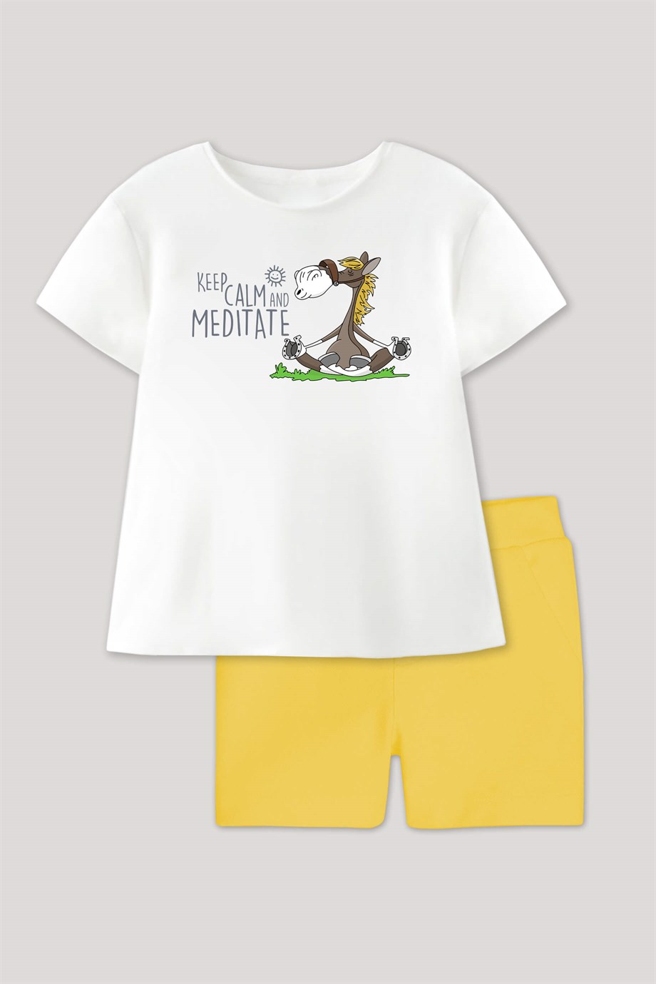 Keep Calm and Meditate Kız Çocuk Takım