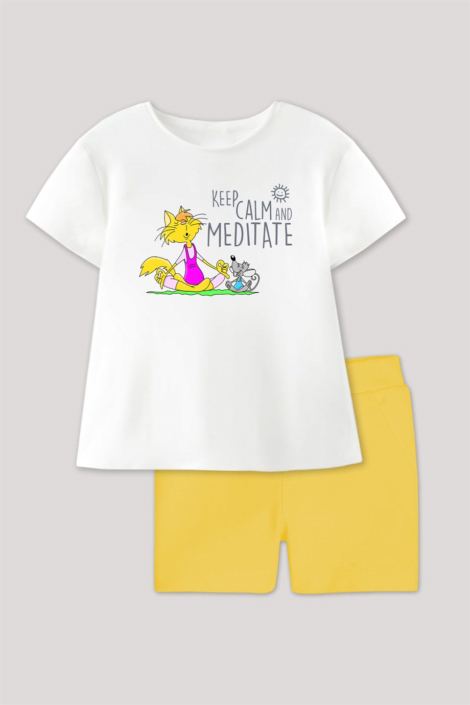 Keep Calm and Meditate Kız Çocuk Takım