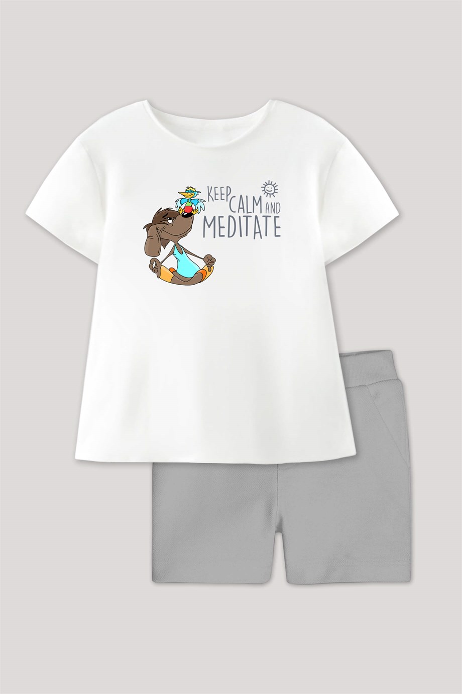 Keep Calm and Meditate Kız Çocuk Takım