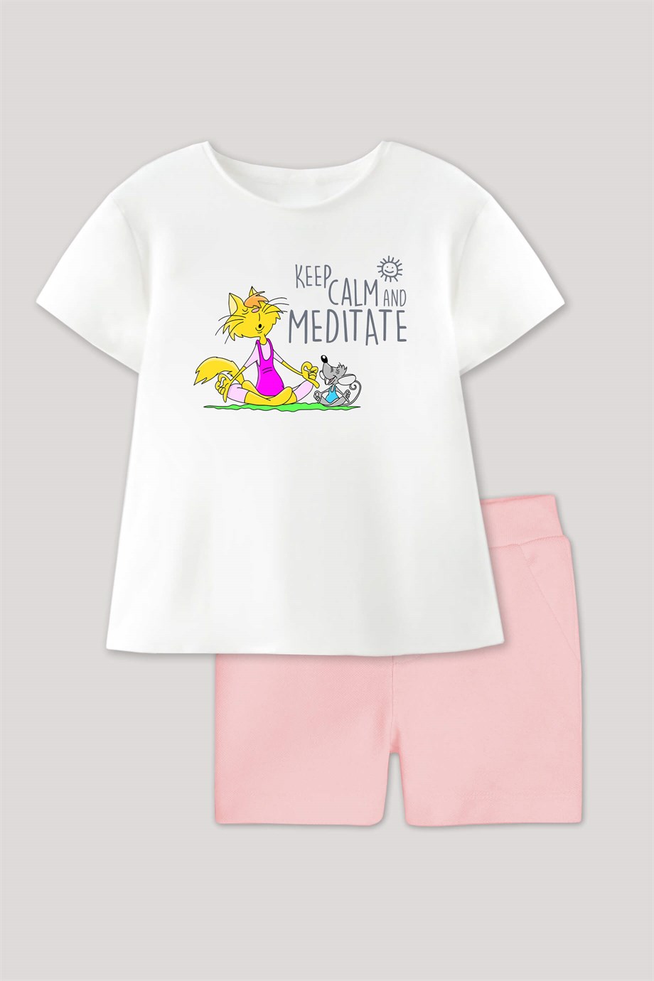 Keep Calm and Meditate Kız Çocuk Takım