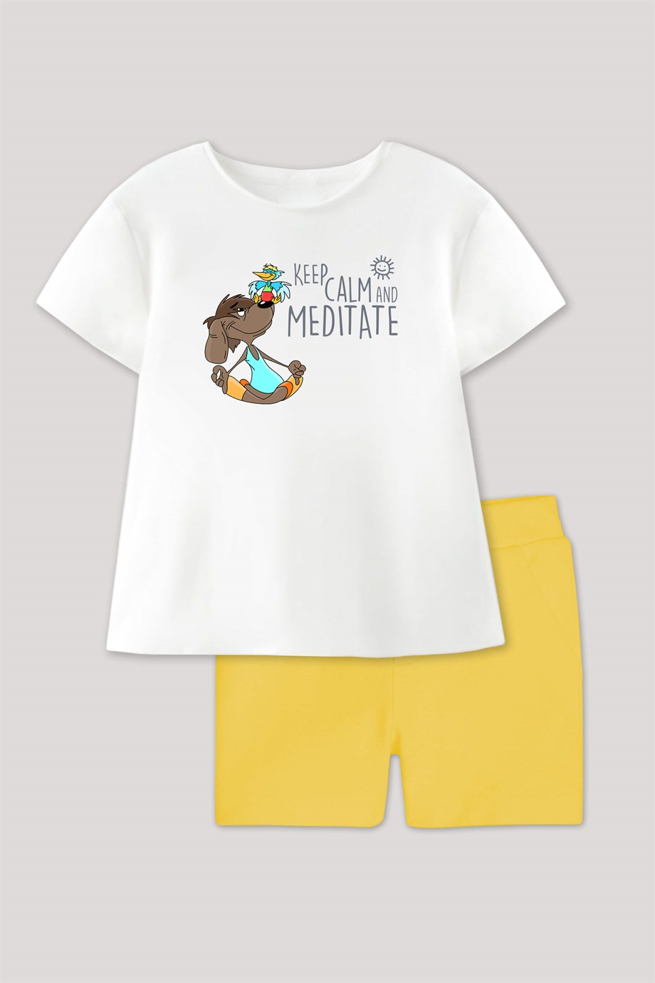 Keep Calm and Meditate Kız Çocuk Takım