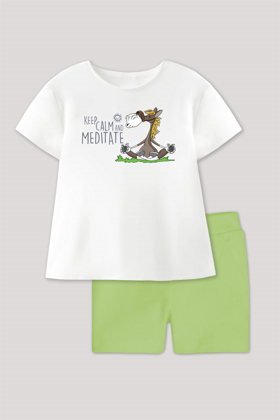 Keep Calm and Meditate Kız Çocuk Takım