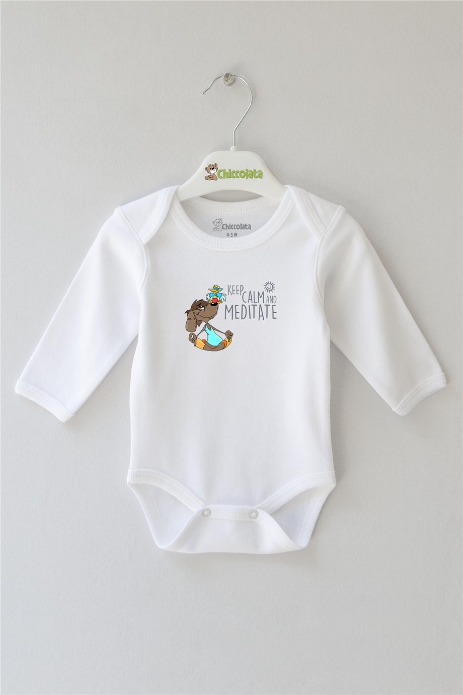 Keep Calm and Meditate Uzun Kollu Bebek Body