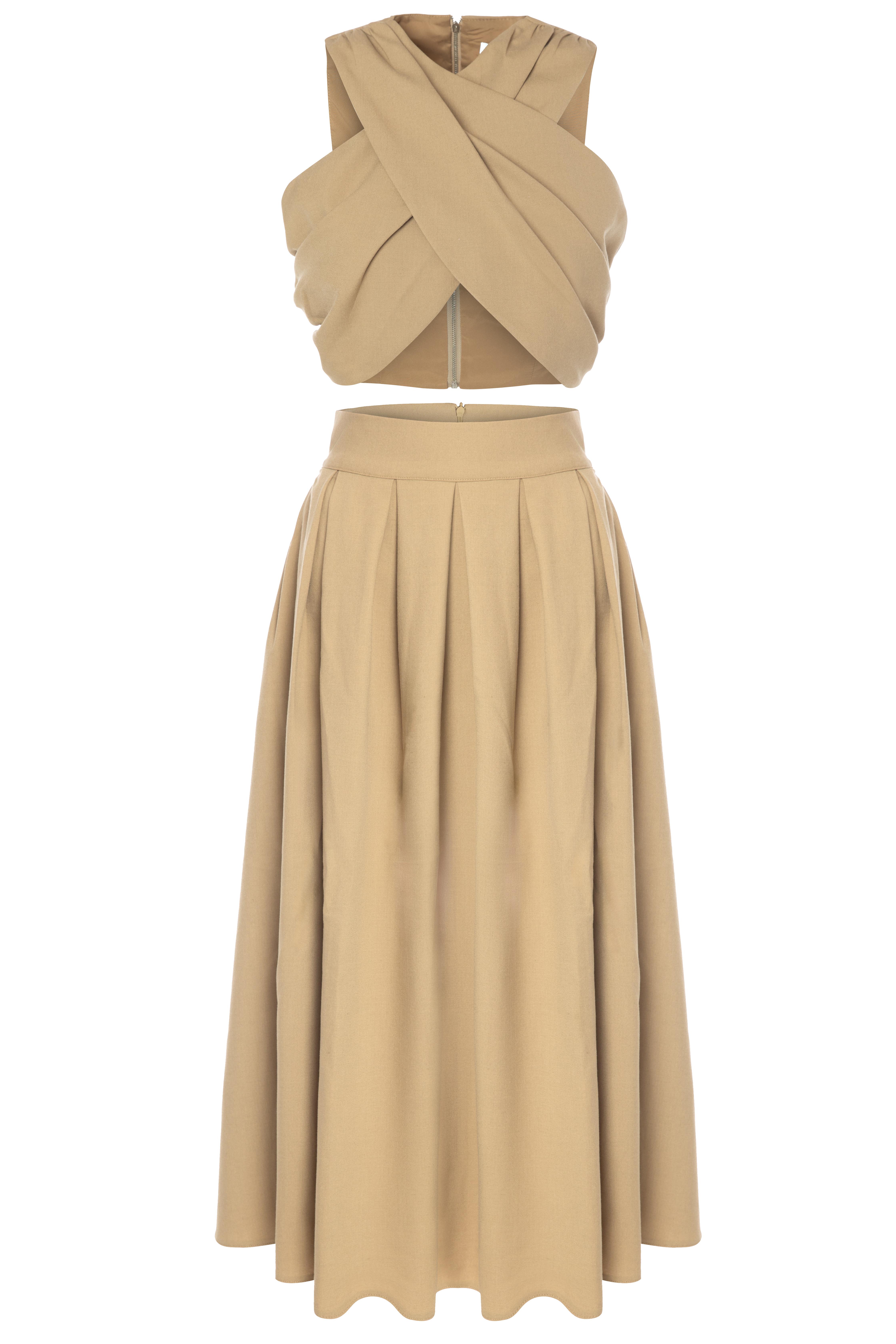Jules Çapraz Bluz Camel