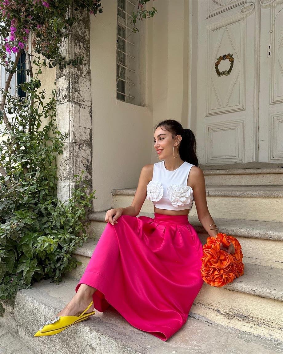 Kloş Etek Pembe