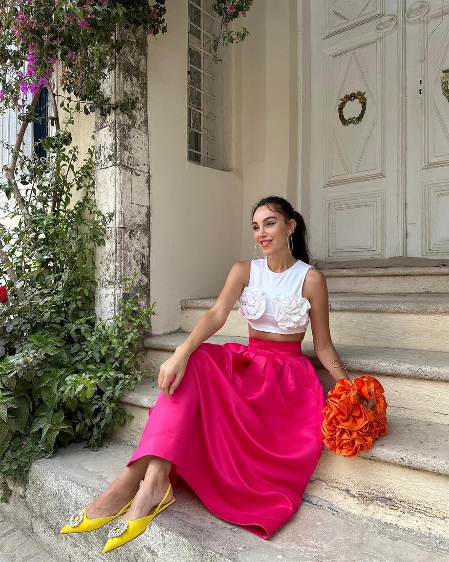 Kloş Etek Pembe