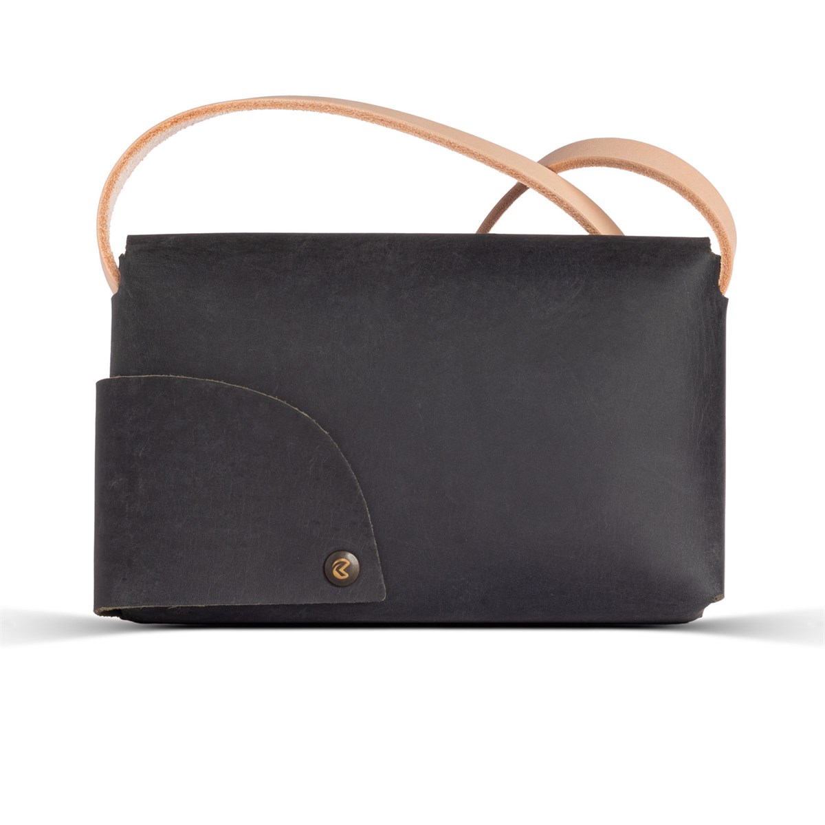 Tirski, Velvety Yoku Bag In Navy Blue