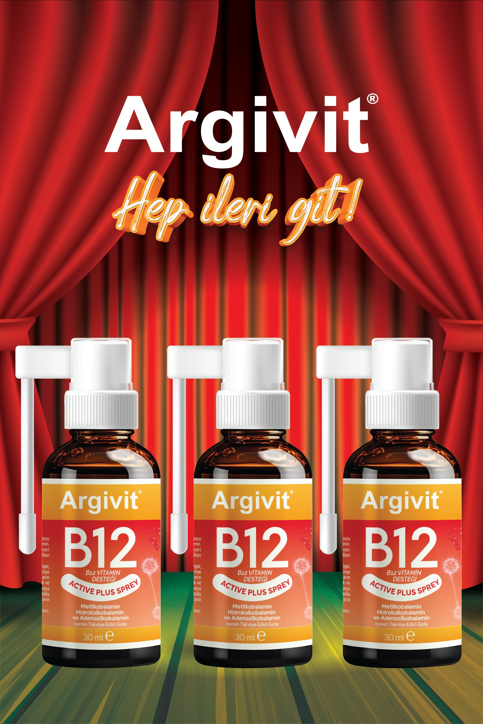 Argivit B12 Active Plus Spray 3-pack