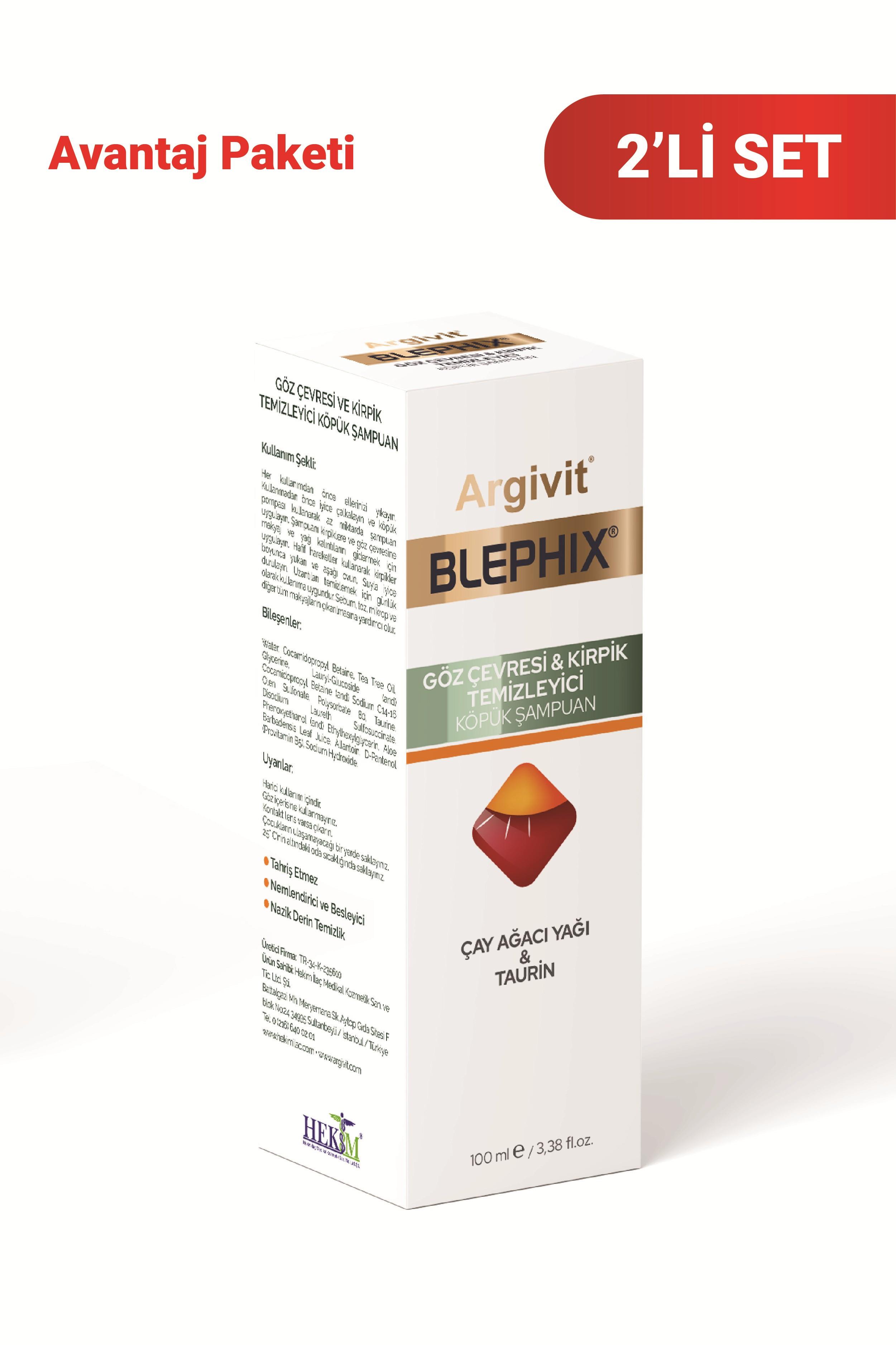 Argivit Blephix Cleansing Foam 100ml 2 Pack
