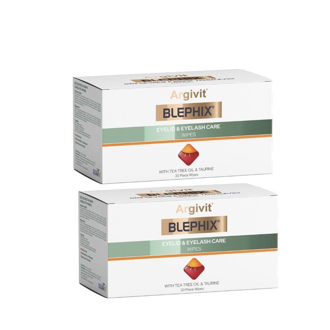 Argivit Blephix Göz Çevresi ve Kirpik Temizleyici Mendil 30 Adet 2'li Paket