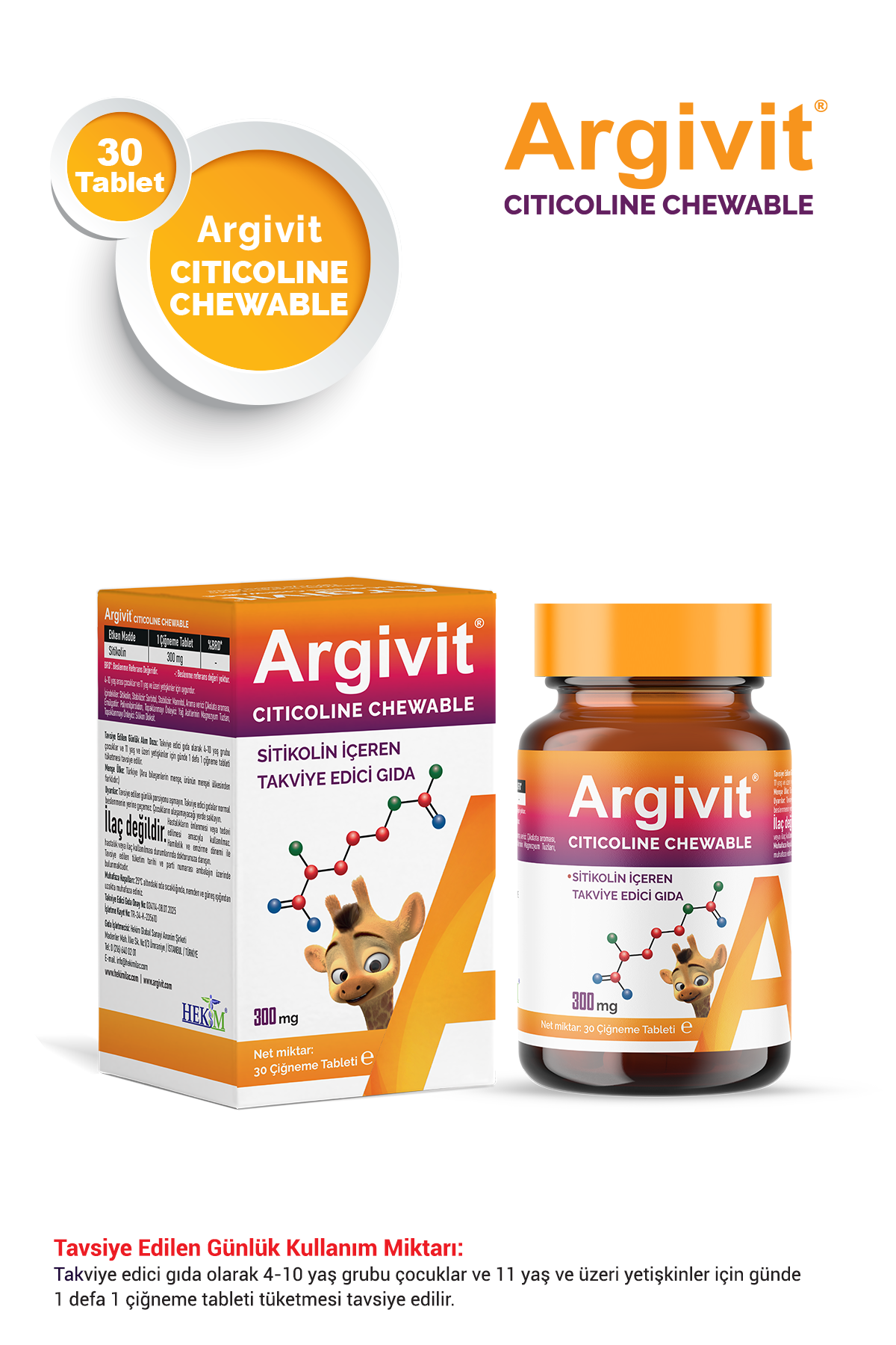 ARGİVİT CİTİCOLİNE CHEWABLE 