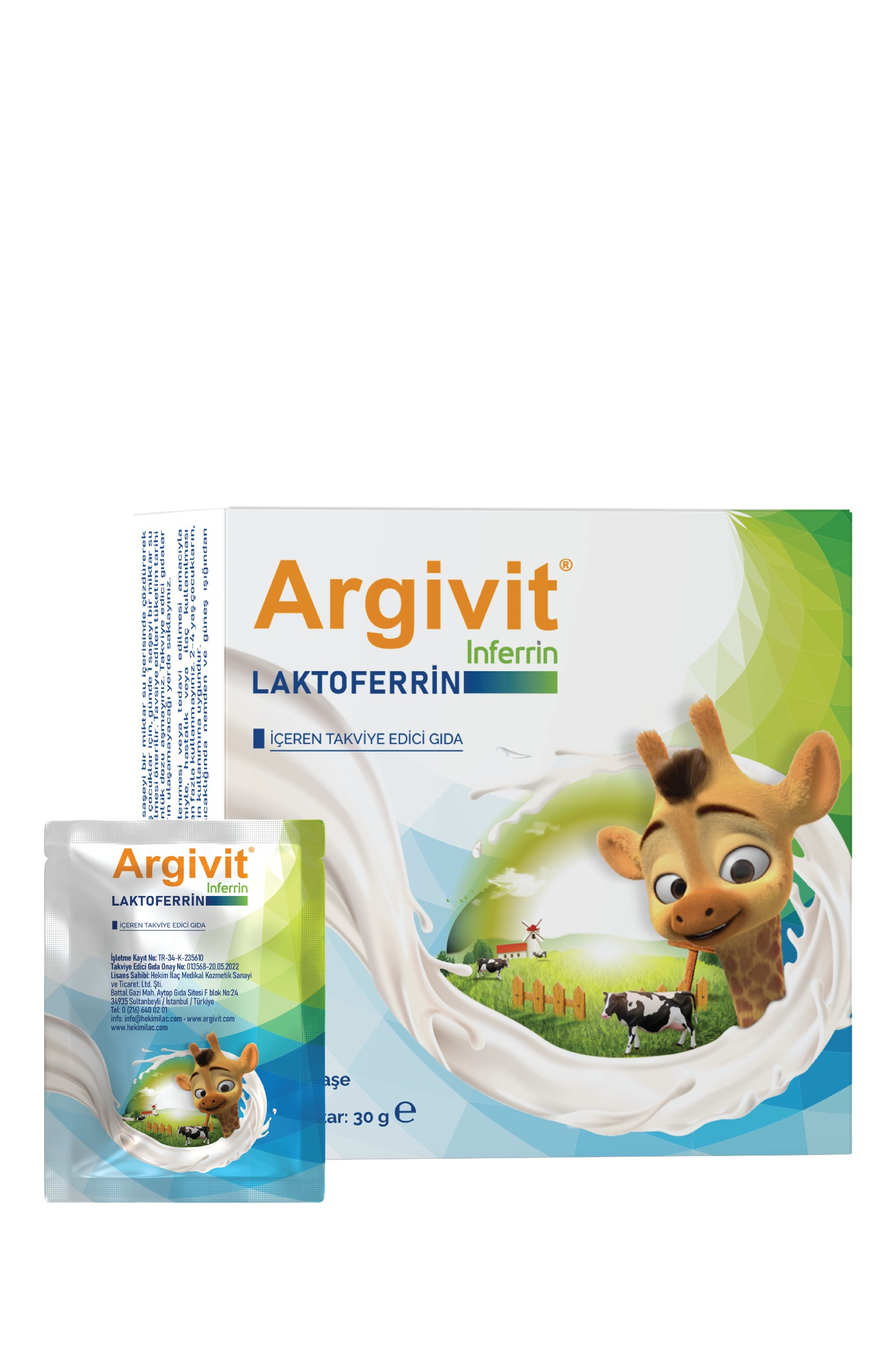 Argivit İnferrin Laktoferrin İçeren Takviye Edici Gıda 30 Saşe