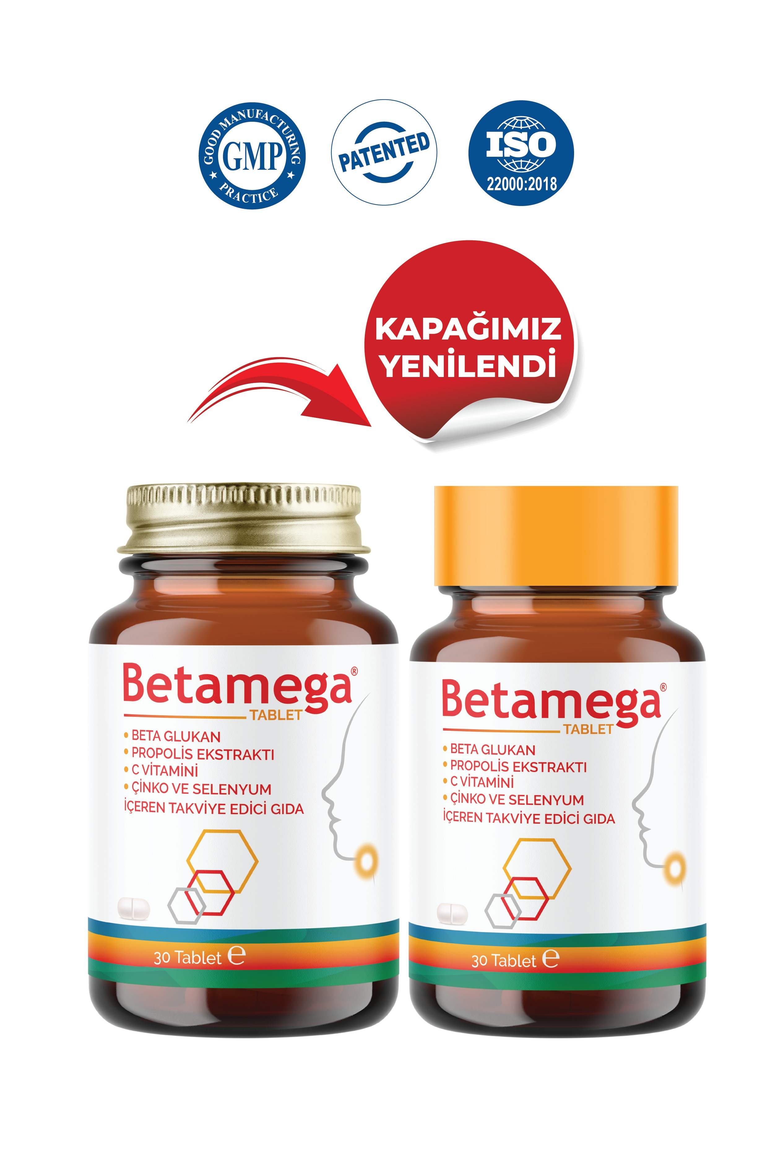 Betamega Tablet 30 Tablet 3'lü Paket Betaglukan, Propolis Ekstraktı, C Vitamini, Çinko, Selenyum