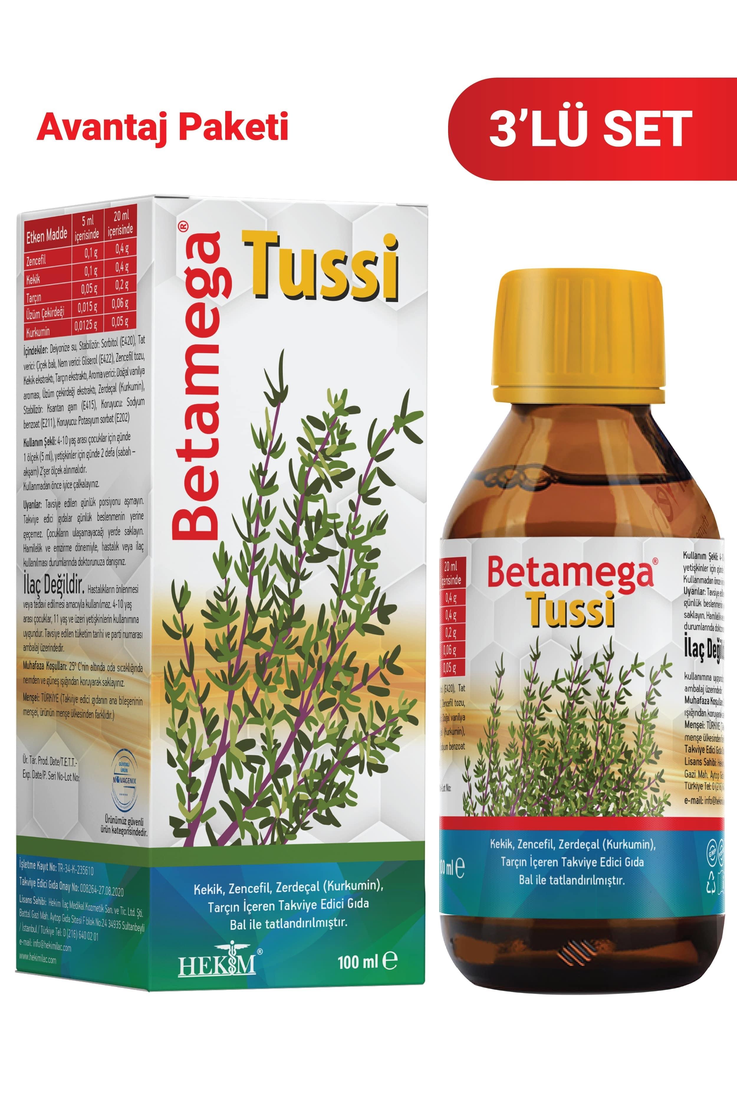 Betamega Tussi Syrup 100 ml 3 Pack