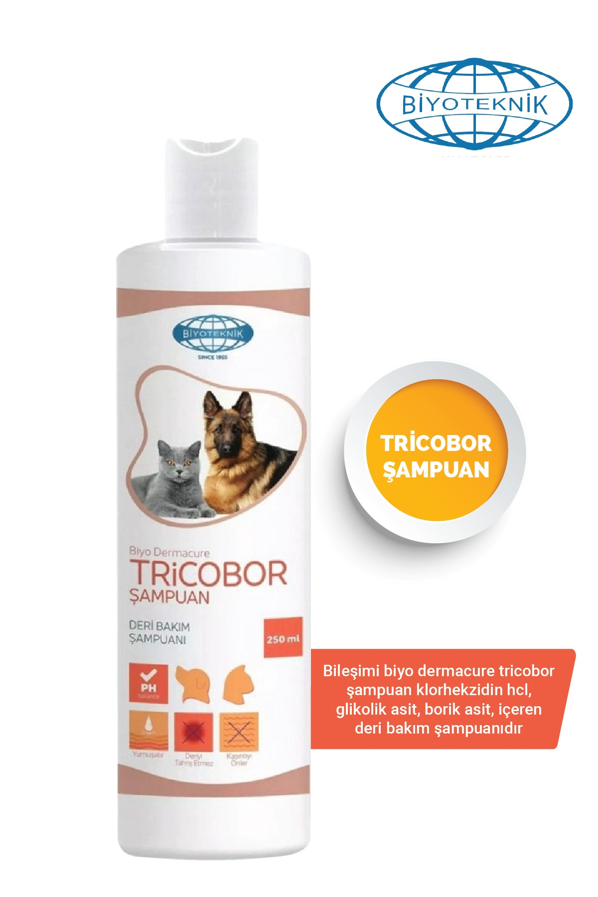 Biyoteknik Tricobor Deri Bakım Şampuanı 250 ml