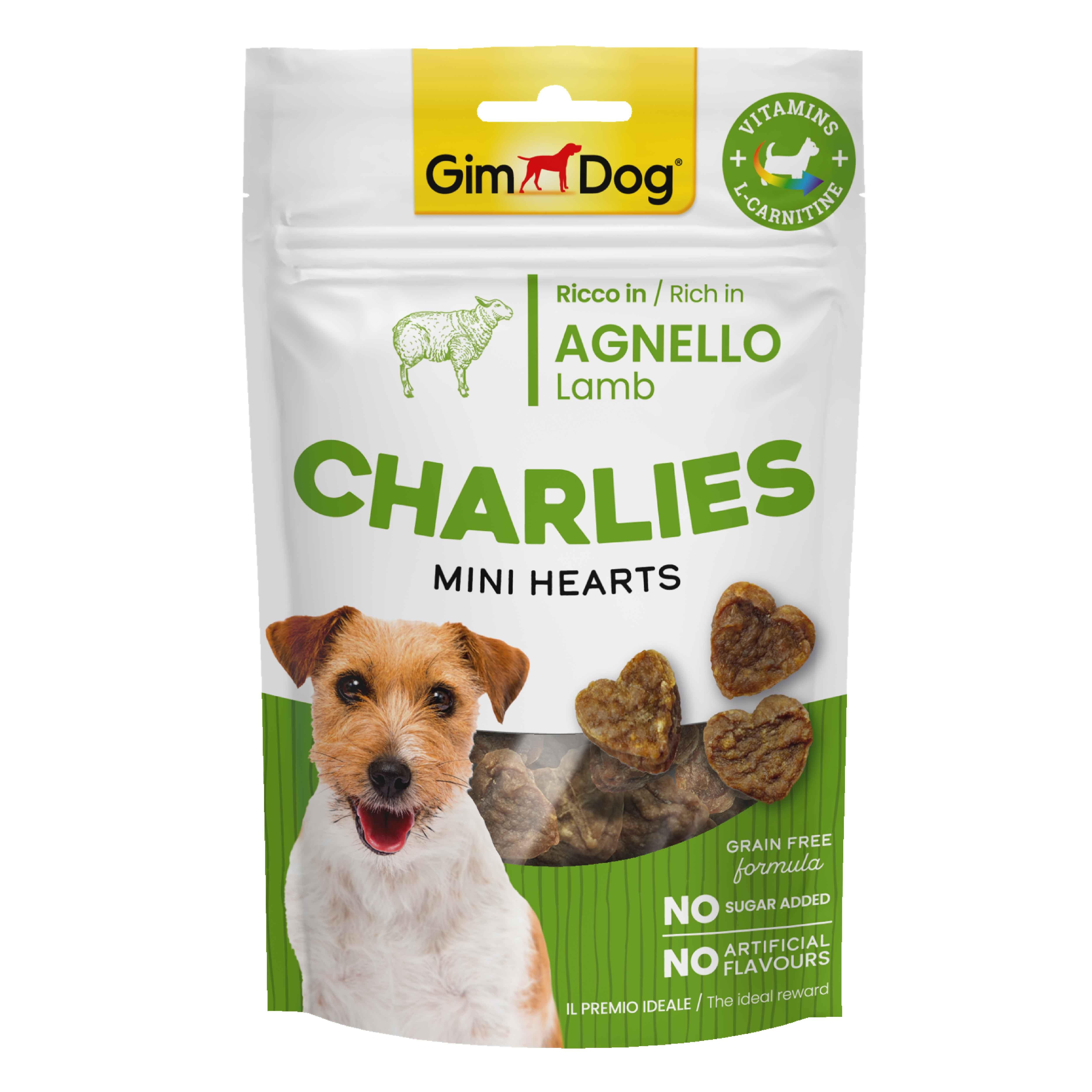 GimDog Charlies Mini Hearts Kuzu Etli Köpek Ödülü 70 Gr