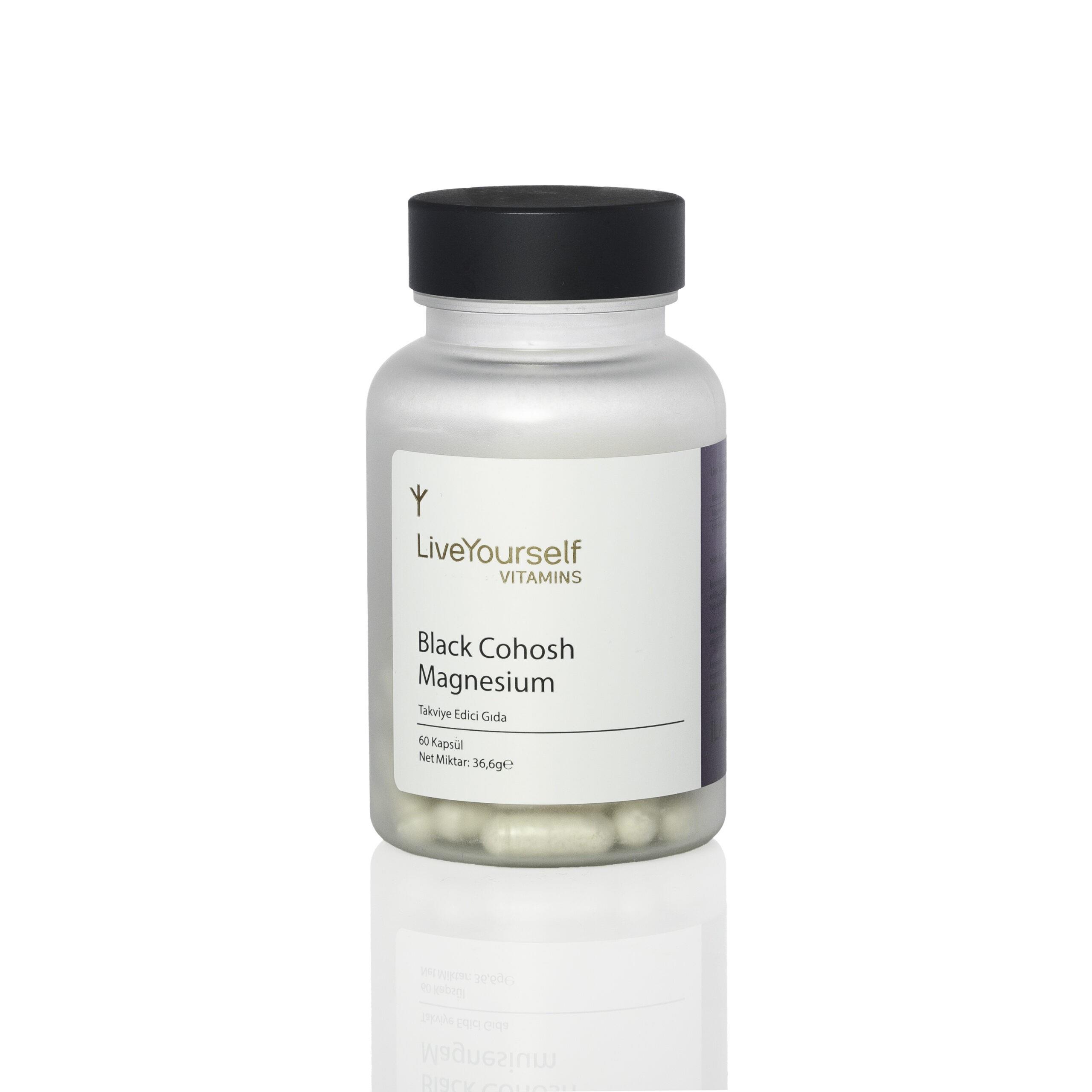 Live Yourself Black Cohosh ve Magnezyum Takviye Edici Gıda 60 Kapsül