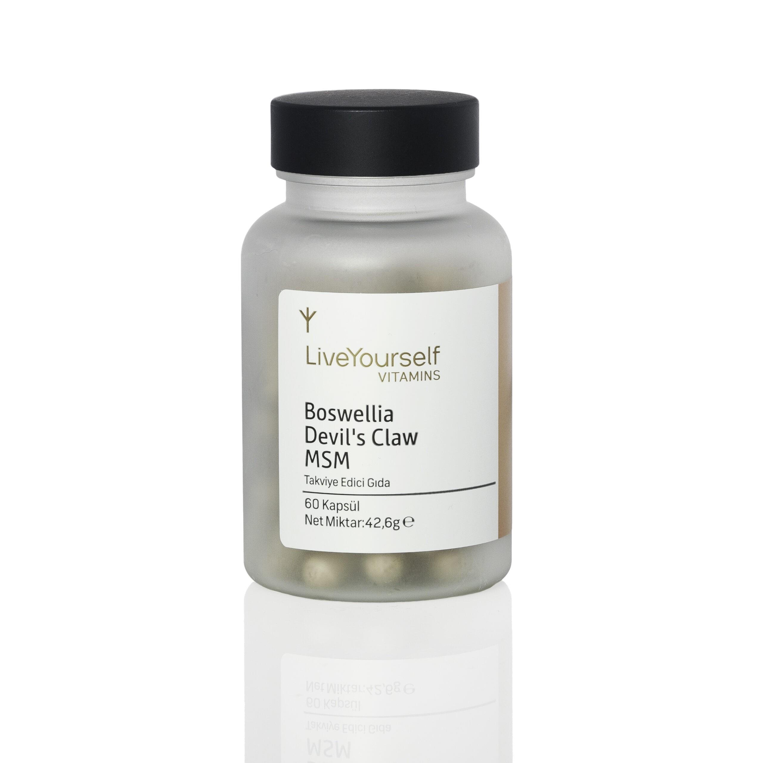 Live Yourself Boswellia Devil's Claw Msm Kür Takviye Edici Gıda 60 Kapsül