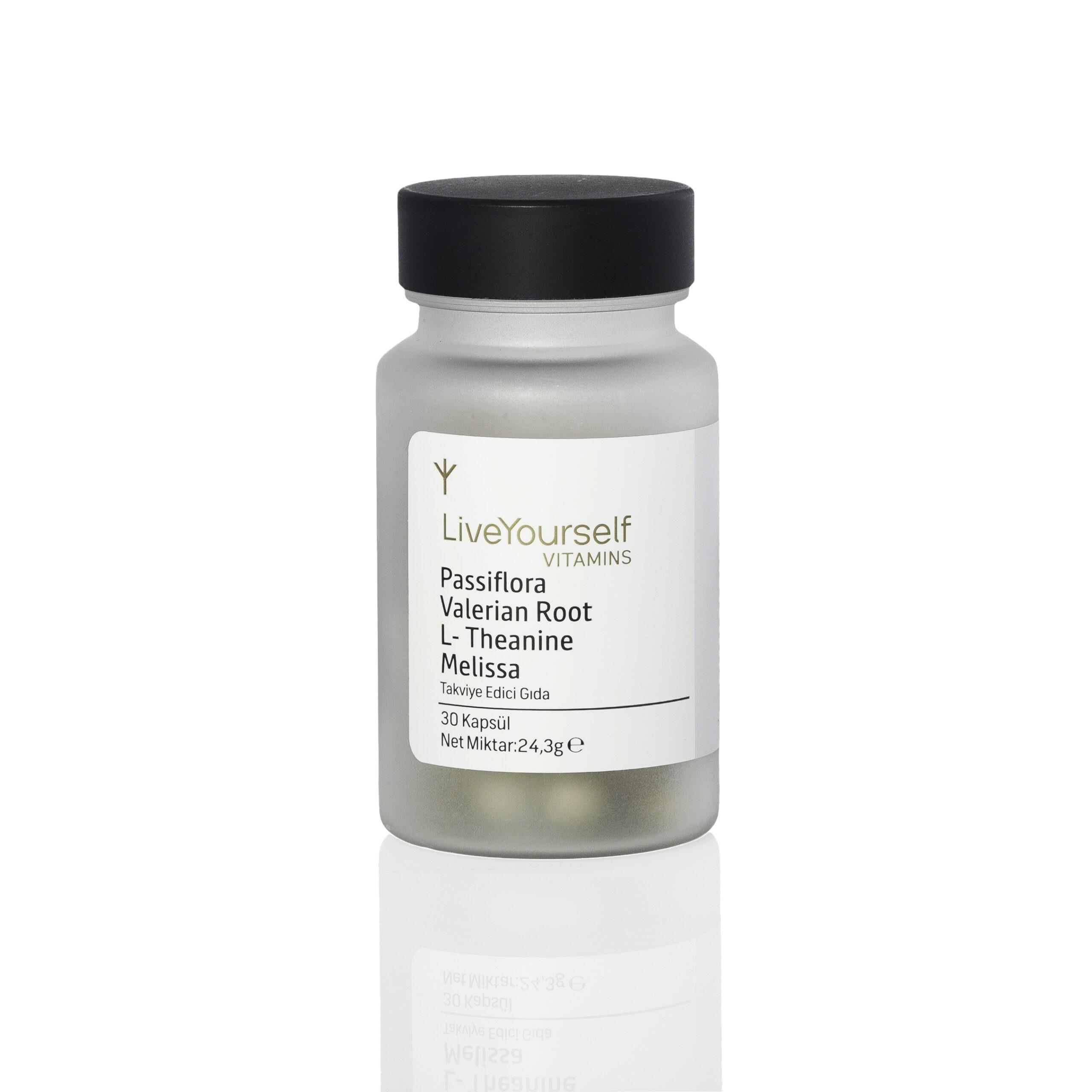 Live Yourself Passiflora Valerian Root L-theanine Melissa Kür 30 Kapsül