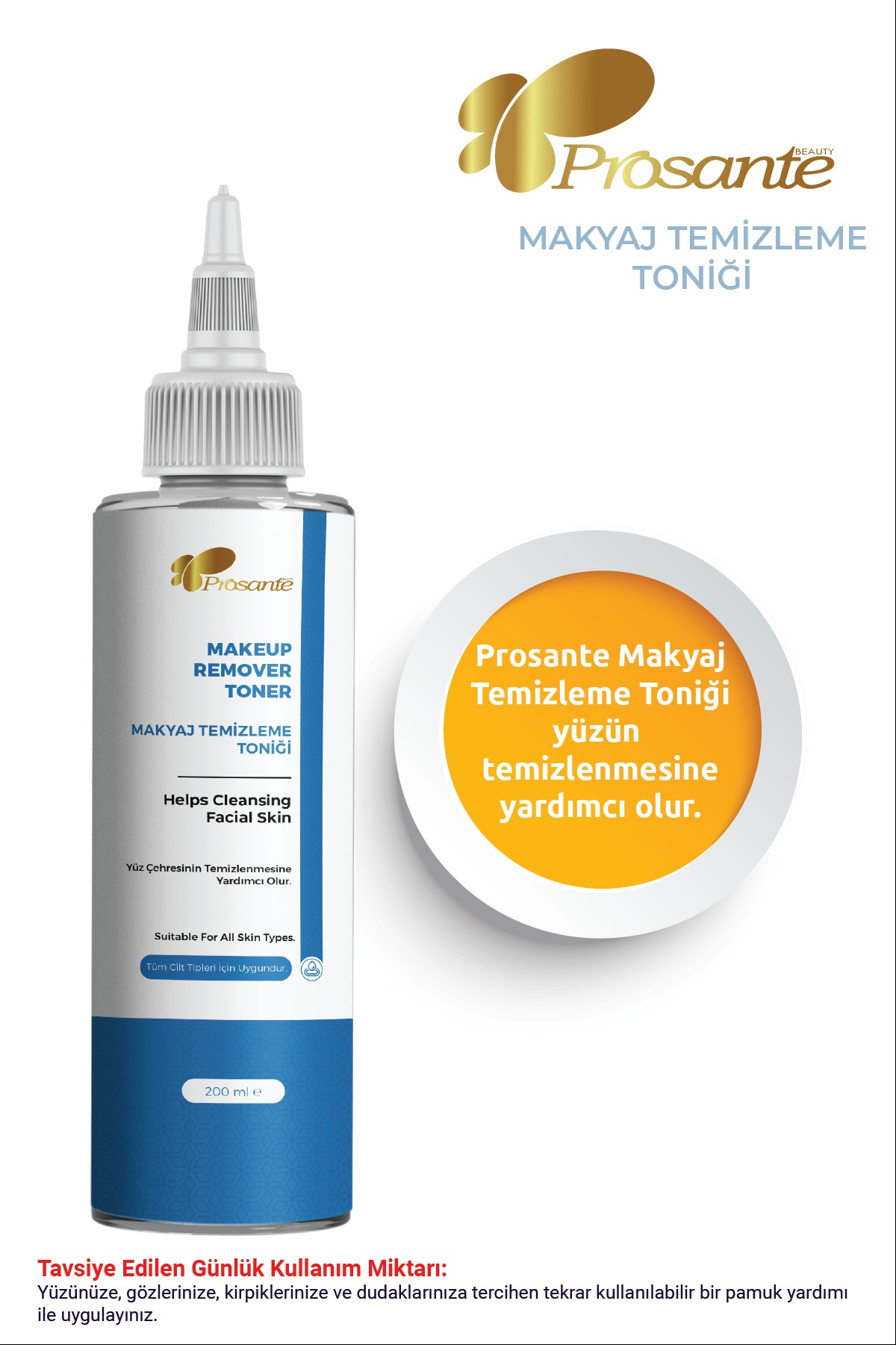 Prosente Makyaj Temizleme Toniği 200ml x 3 Adet