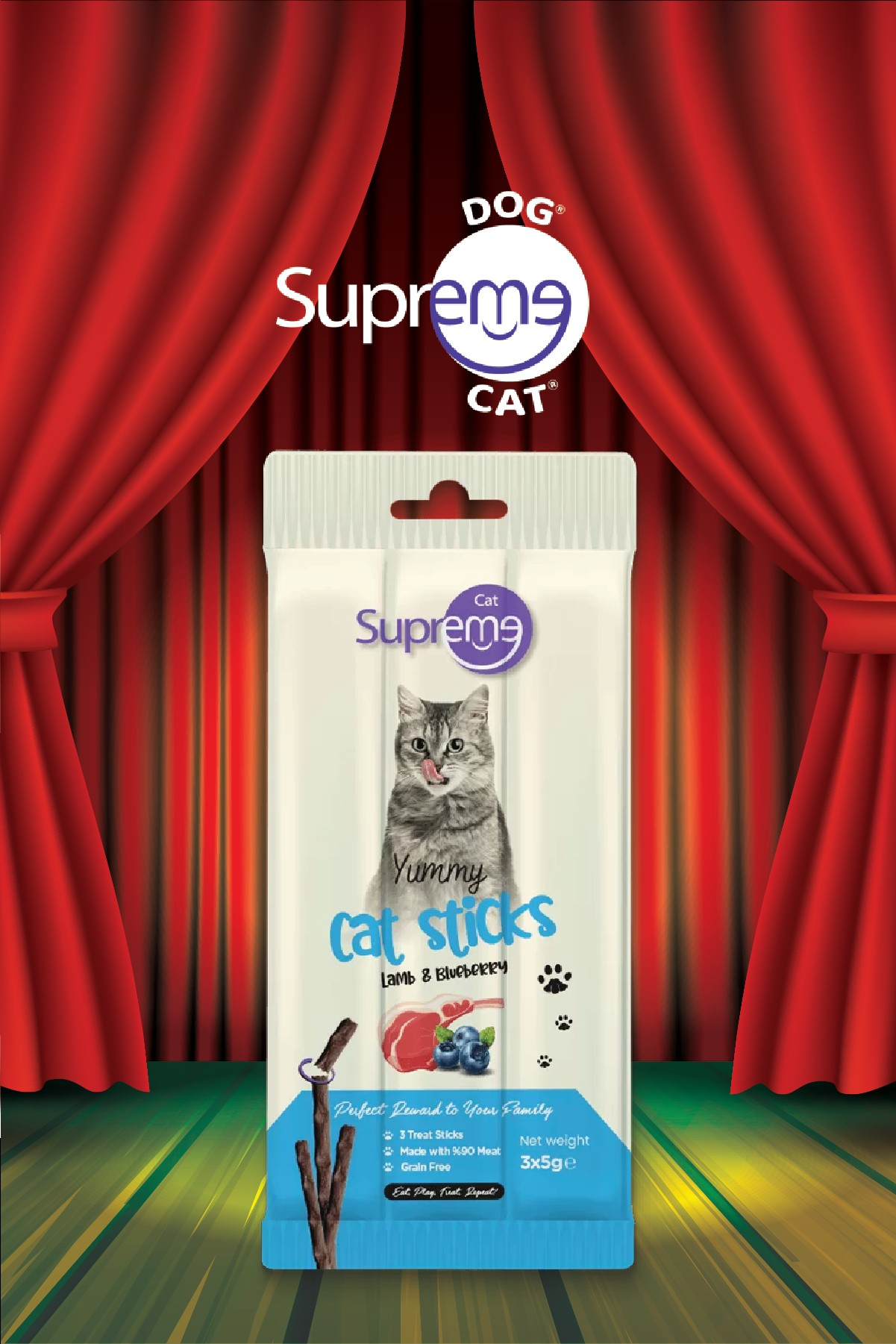 Supreme Cat Lamb & Blueberry 3x5g