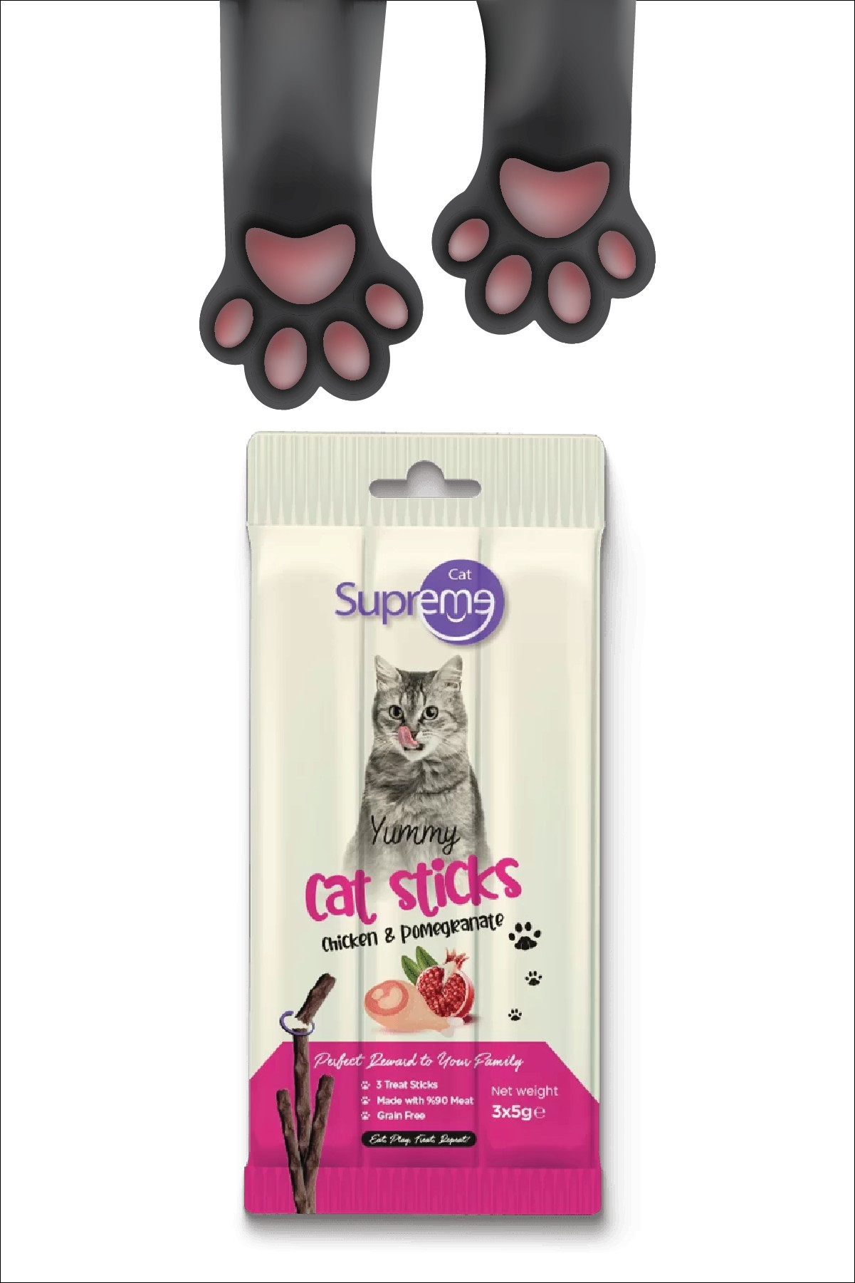 Supreme Cat Stick Chicken & Pomegranate 3x5g