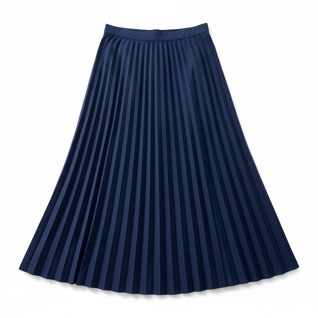 %100 Cotton Piliseli Etek(95 CM)-(36-52)