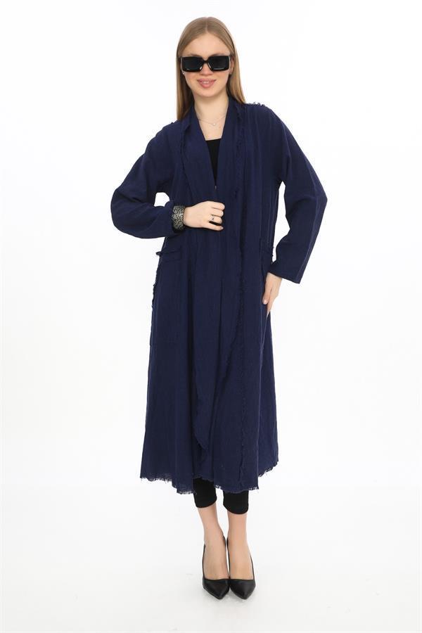 Bohomiyan Uzun Keten Kaftan & Kap