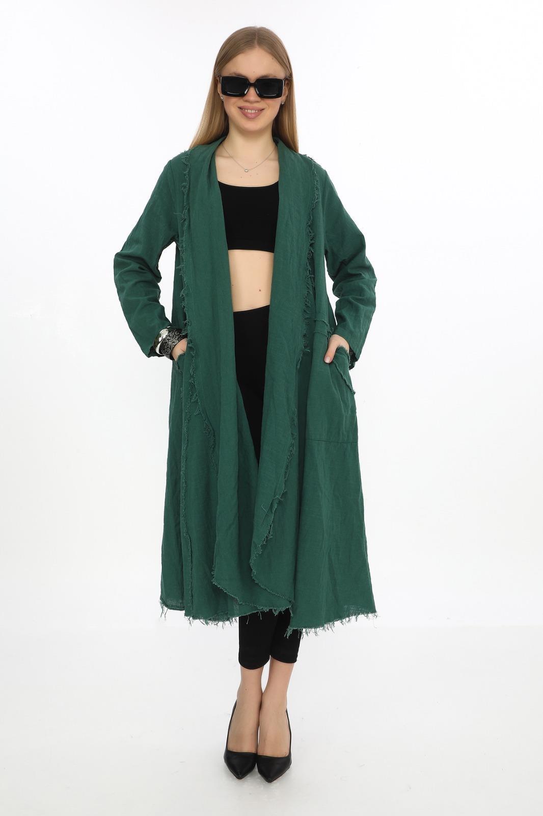 Bohomiyan Uzun Keten Kaftan & Kap