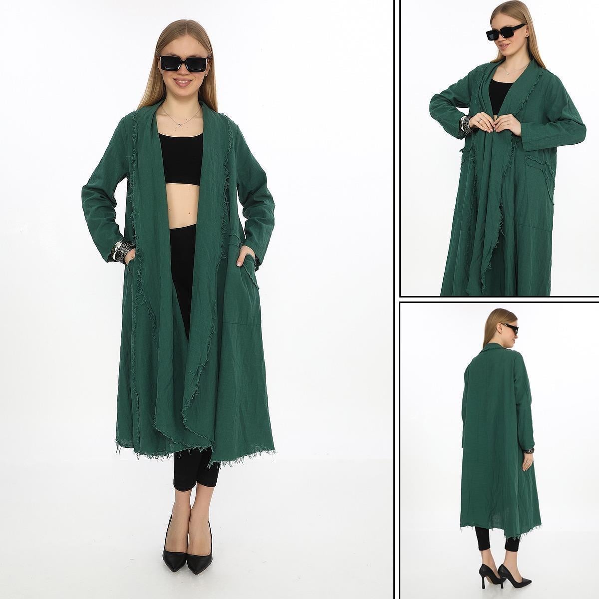 Bohomiyan Uzun Keten Kaftan & Kap