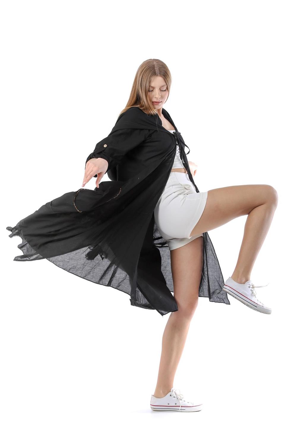 Cadı Kapüşonlu Bohem Kimono&kaftan