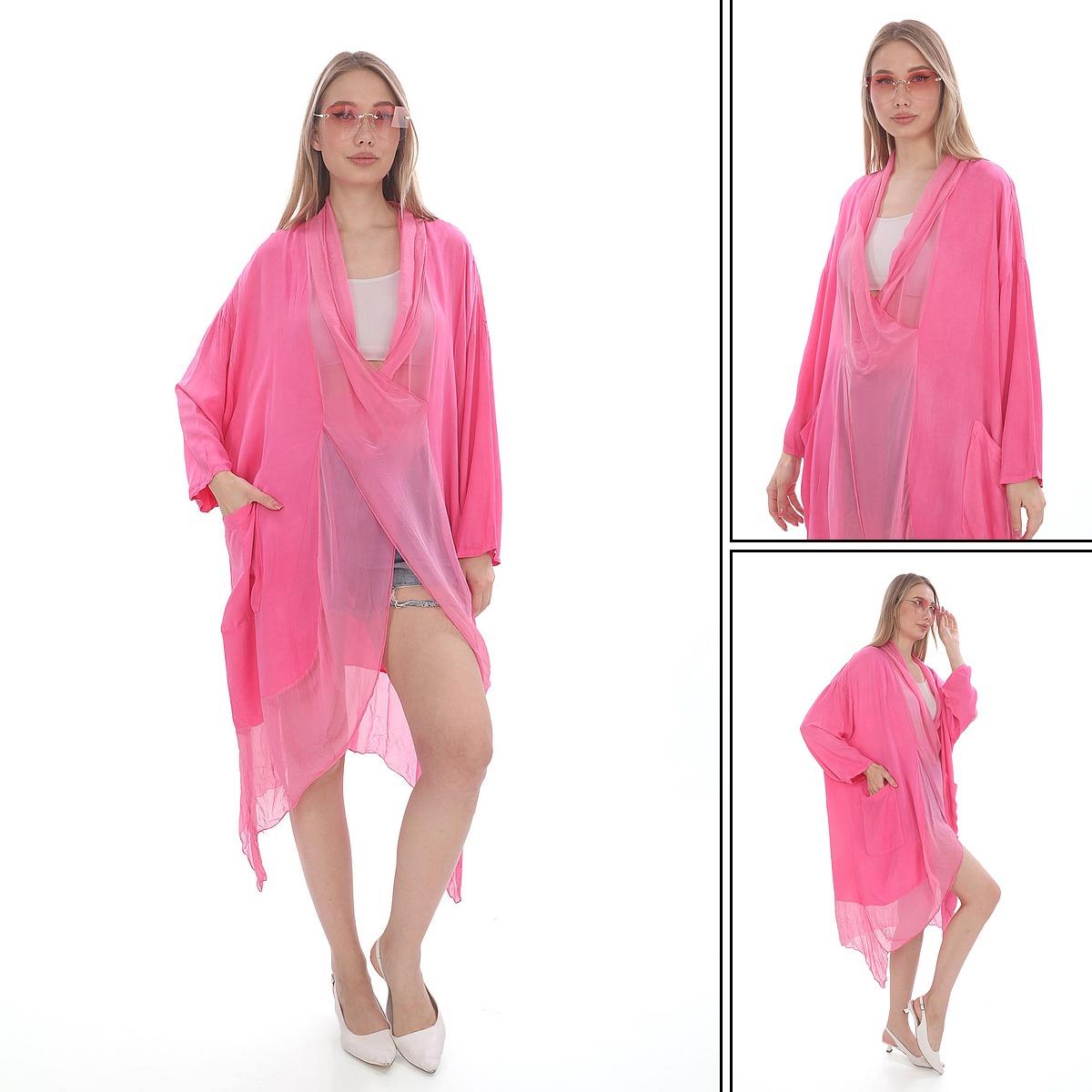 Italyan Ipek Detaylı Oversize Kaftan & Bluz