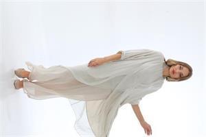 Italyan Ipek Detaylı Oversize Kaftan & Bluz