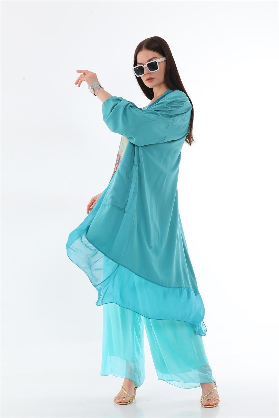 Itayan Ipek Detaylı Kaftan