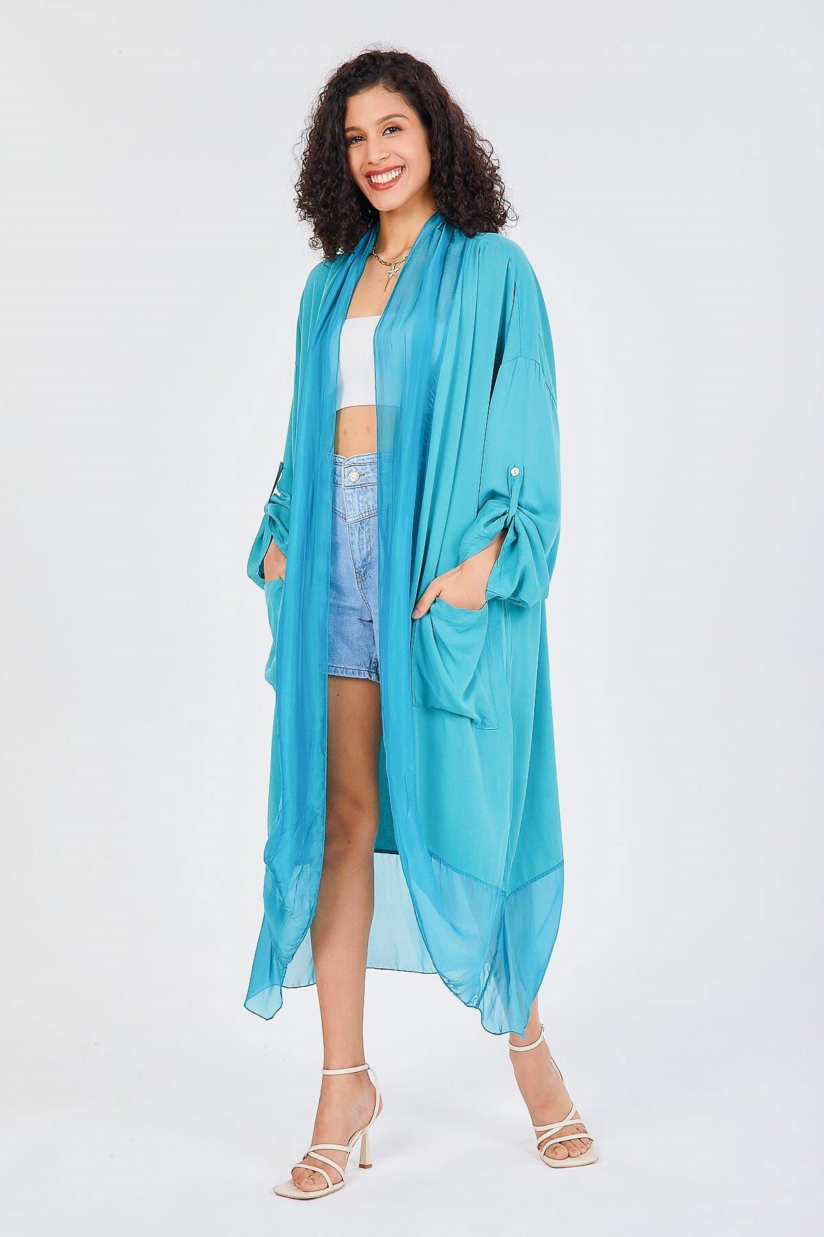 Itayan Ipek Detaylı Kaftan