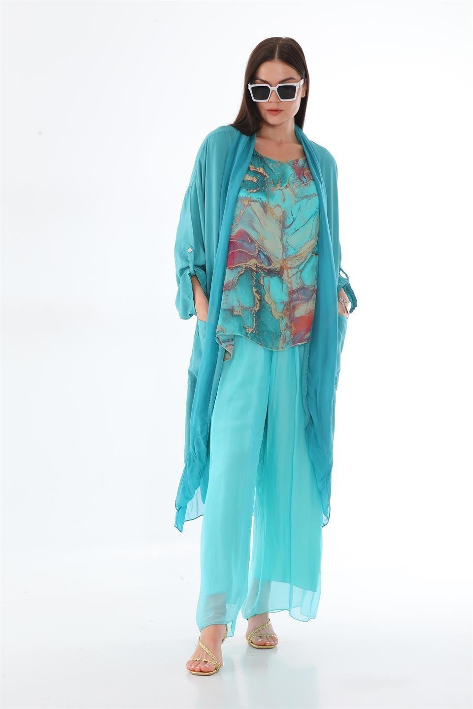 Itayan Ipek Detaylı Kaftan