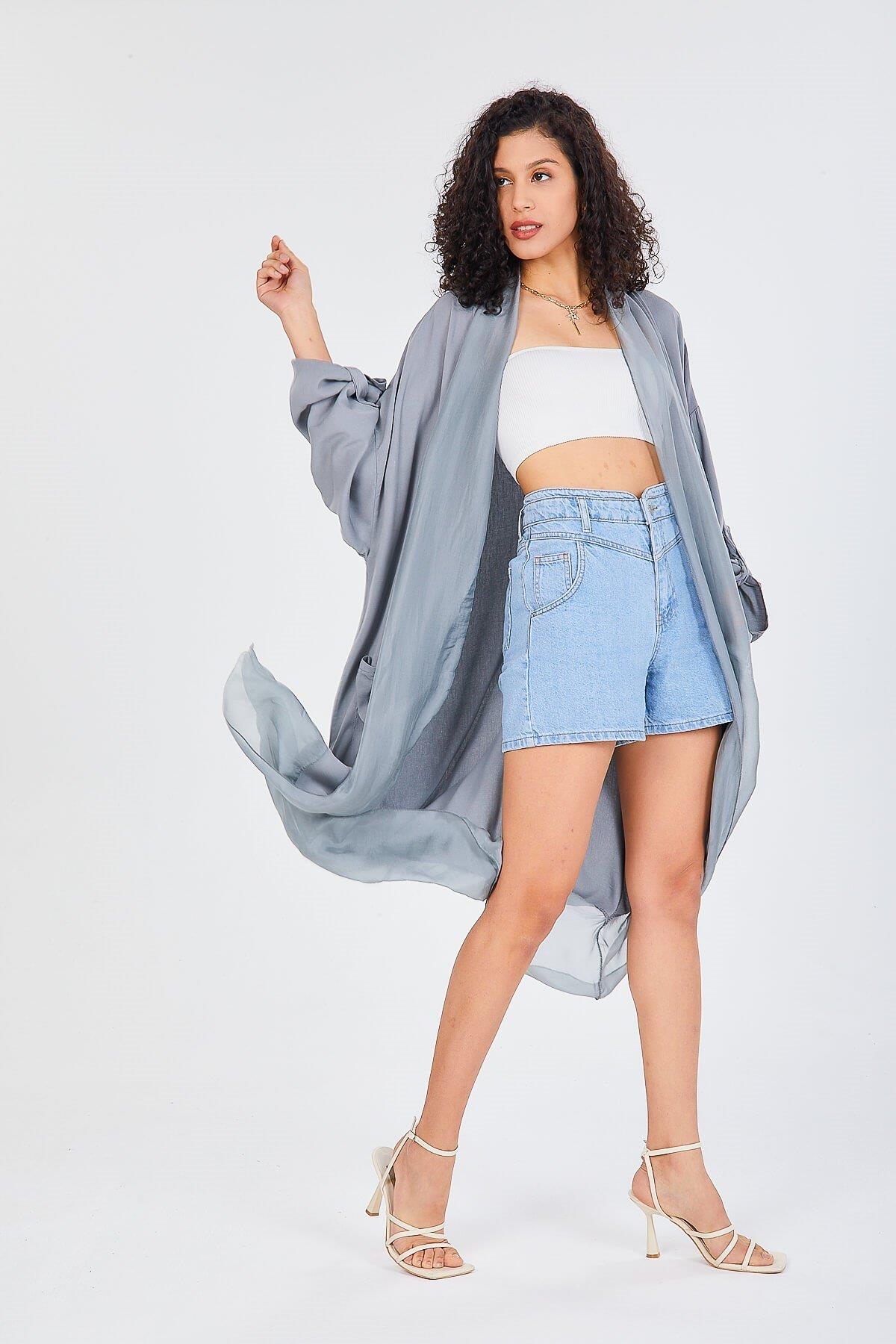 Itayan Ipek Detaylı Kaftan