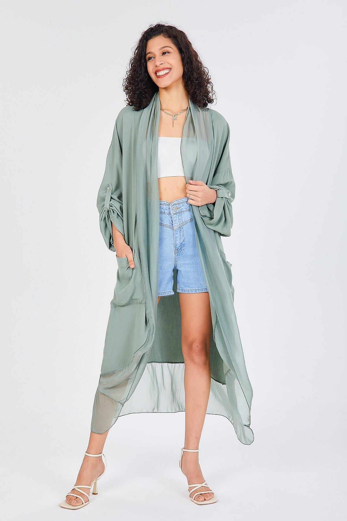 Itayan Ipek Detaylı Kaftan