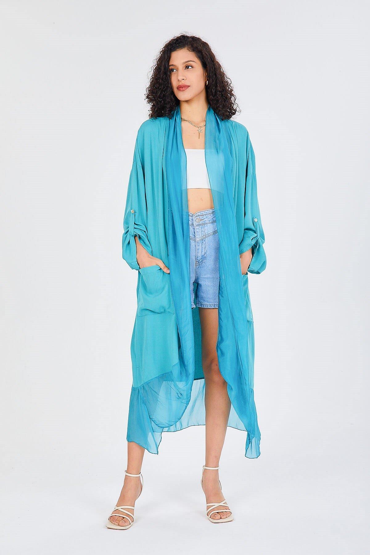 Itayan Ipek Detaylı Kaftan