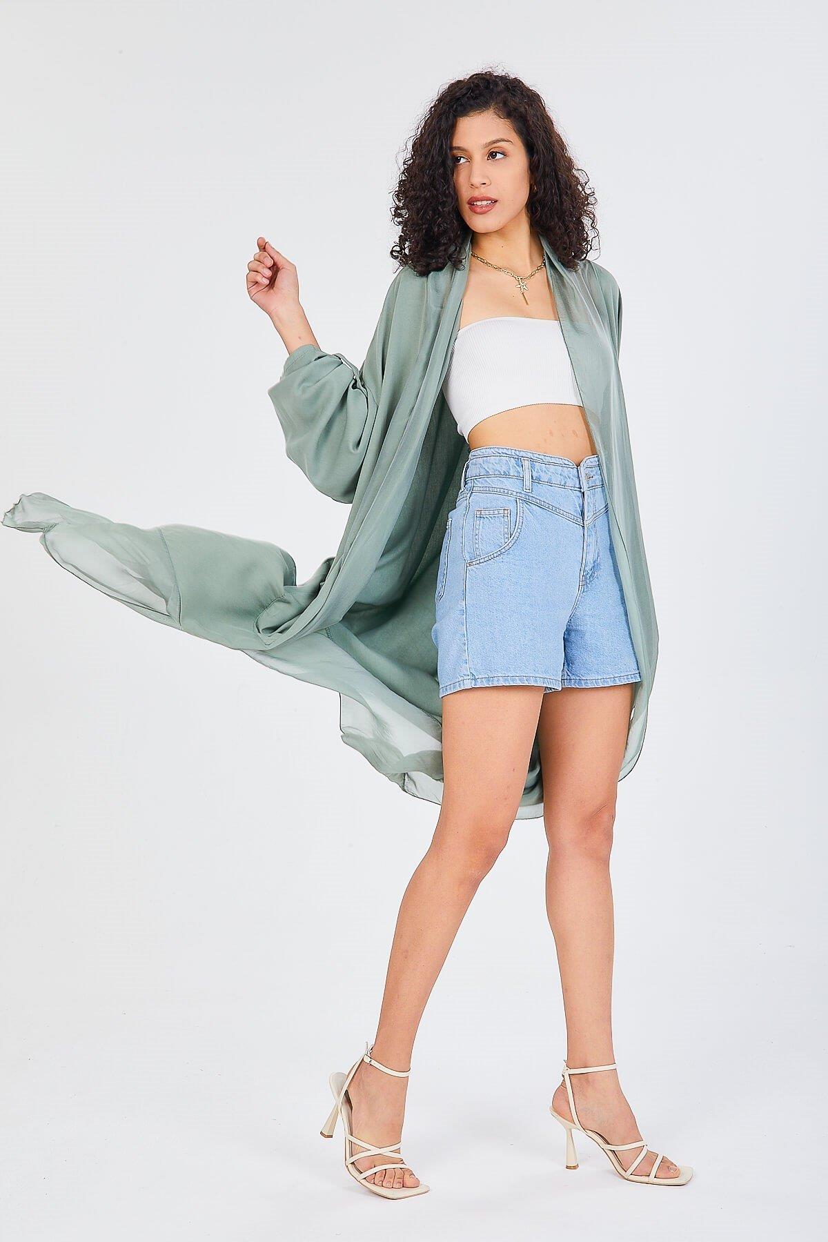 Itayan Ipek Detaylı Kaftan