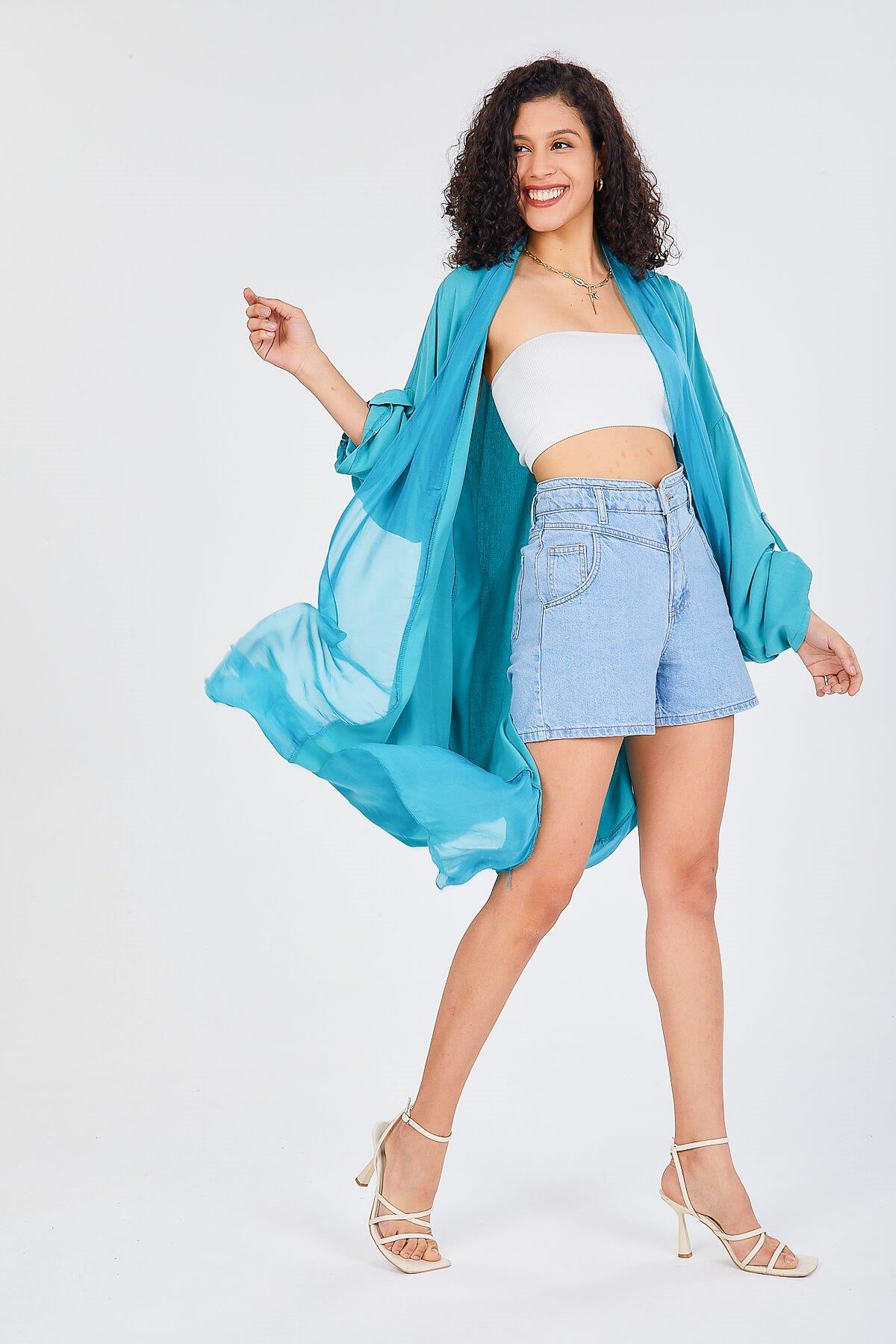 Itayan Ipek Detaylı Kaftan