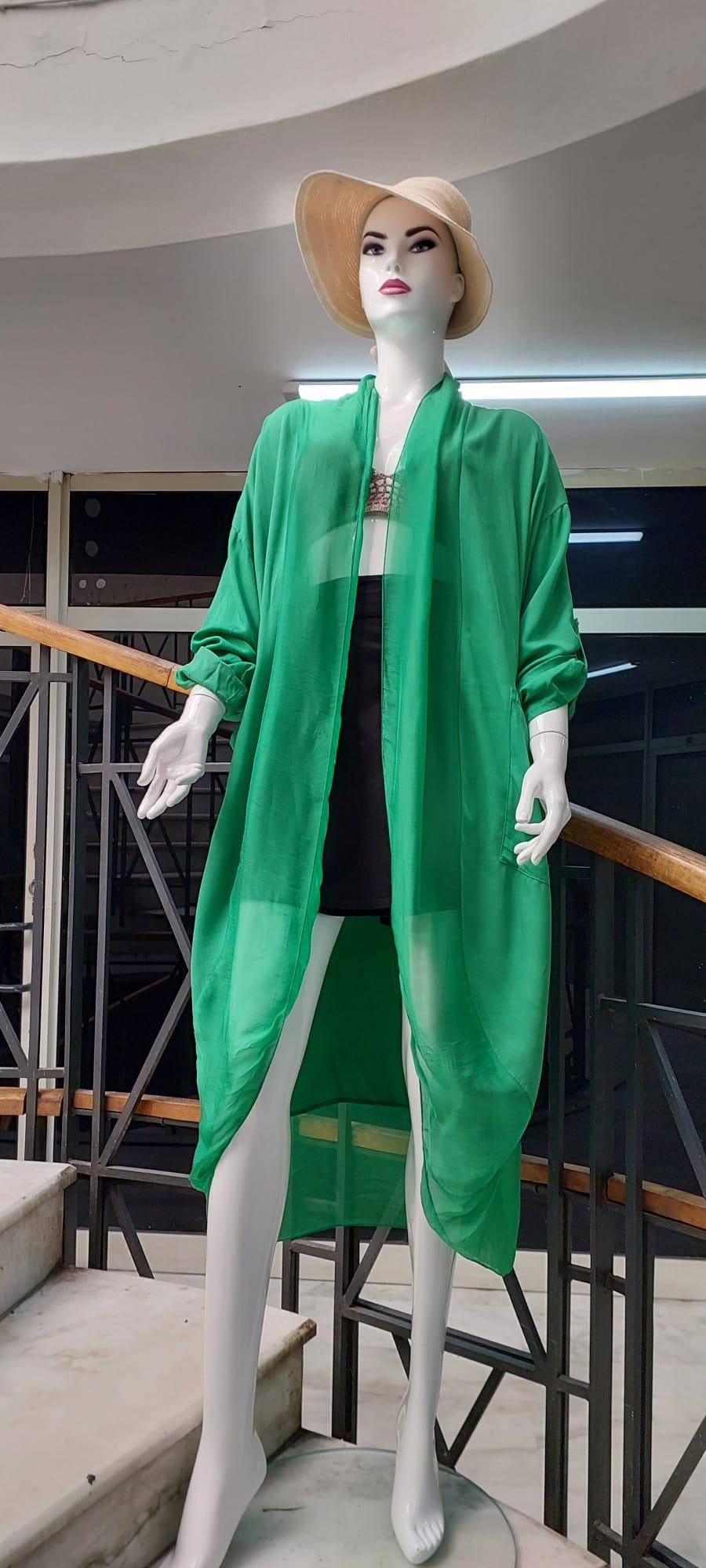 Itayan Ipek Detaylı Oversize Kaftan