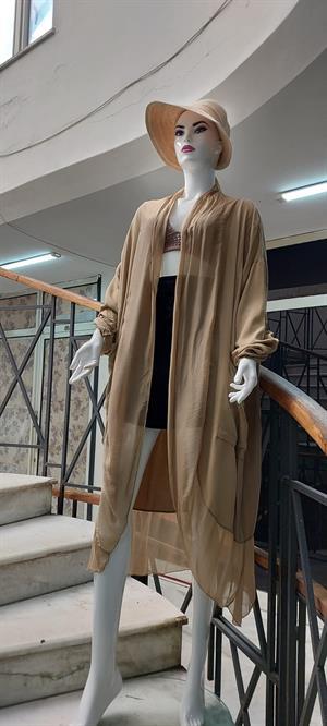 Itayan Ipek Detaylı Oversize Kaftan