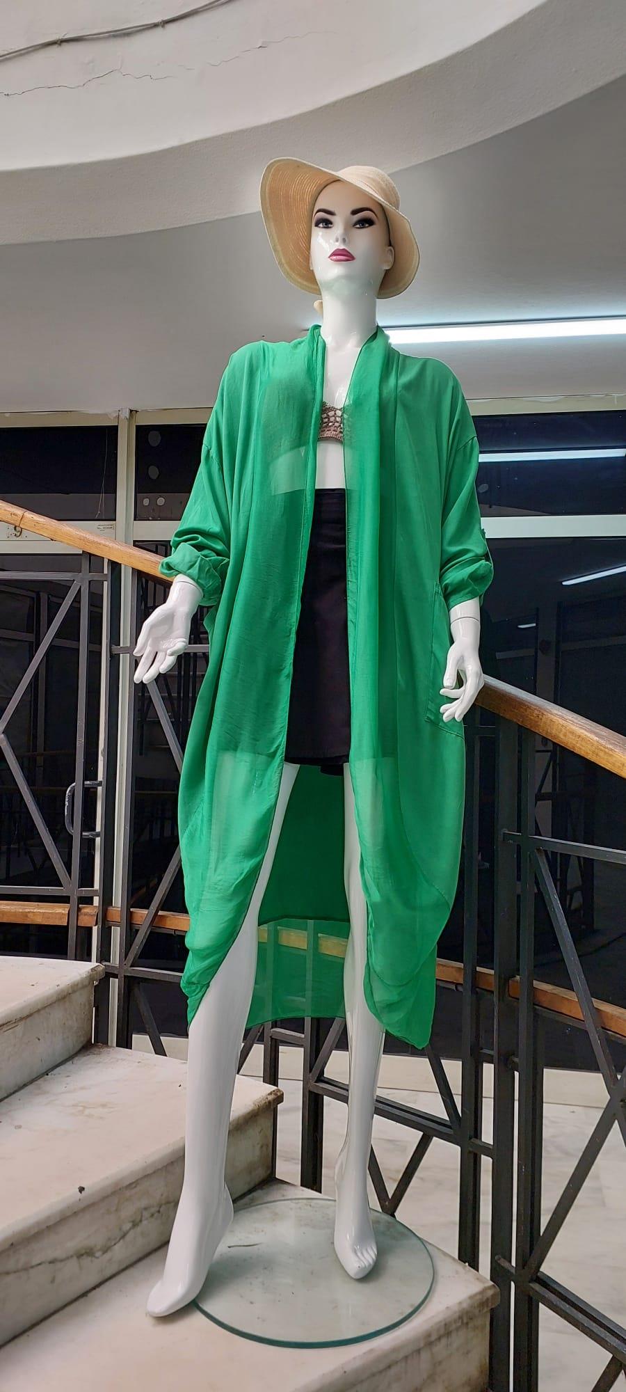 Itayan Ipek Detaylı Oversize Kaftan