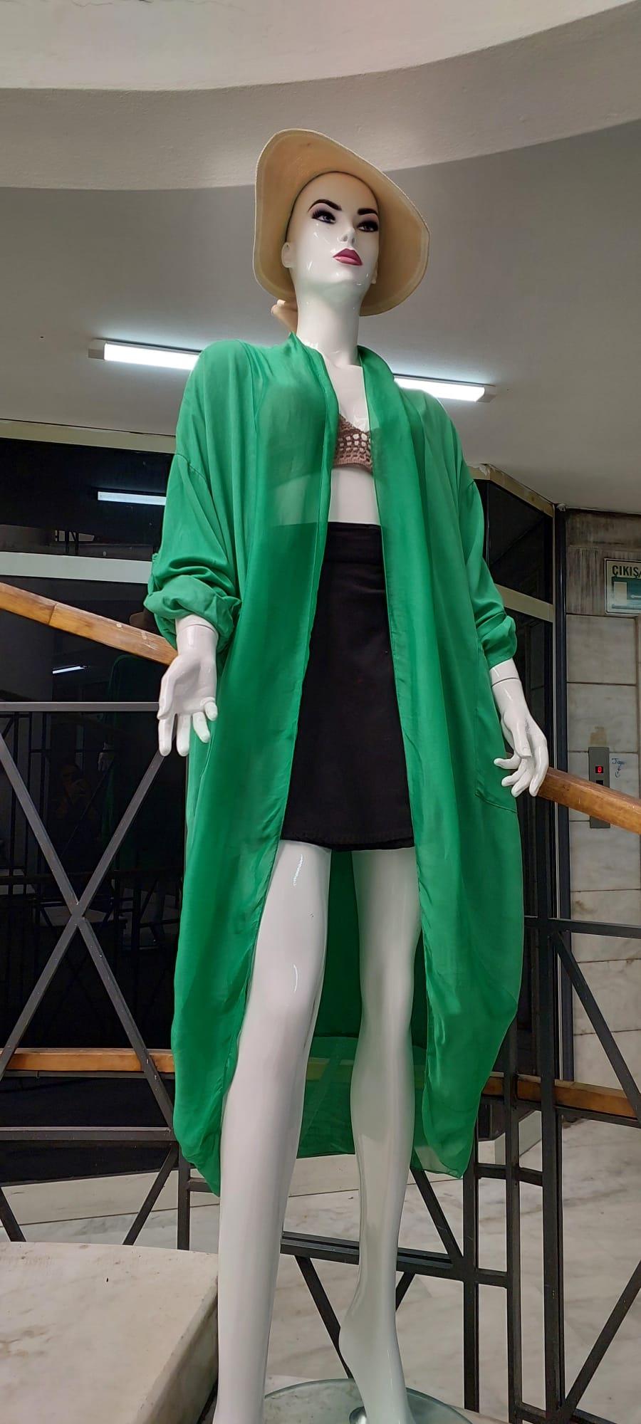 Itayan Ipek Detaylı Oversize Kaftan