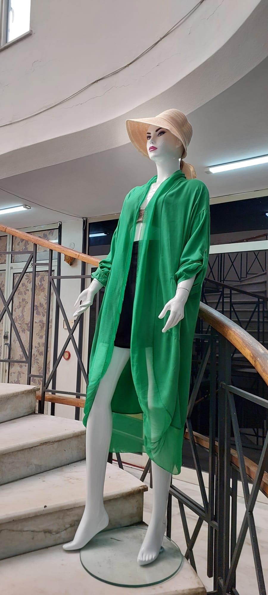 Itayan Ipek Detaylı Oversize Kaftan